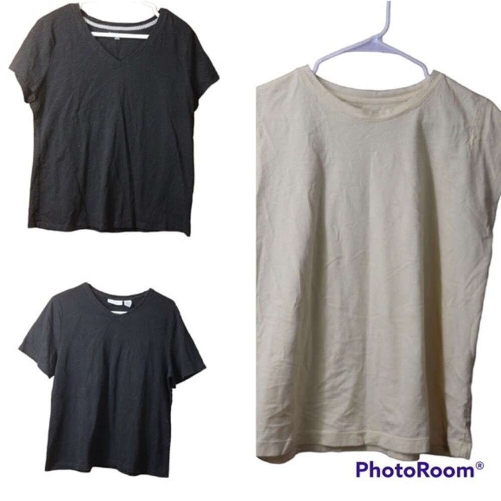 XL Top Lot of 3 Tommy Hilfiger A New Day Croft & Barrow Black Tshirt Yellow